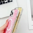 thumbnail image 3 of for iPhone Case,[Compatible with MagSafe] Glitter Bling Sparkly Clear Bumper Camera Lens Protection Clear Soft Shockproof Phone Case (Yellow,iPhone 11), 3 of 6