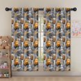 thumbnail image 5 of Blackout Kids Curtains,Gray Background Basketball Elements Pattern Childrens Insulated Curtains Set Of 2,Bedroom Essentials,Toddler Room Decor 52"x63", 5 of 5