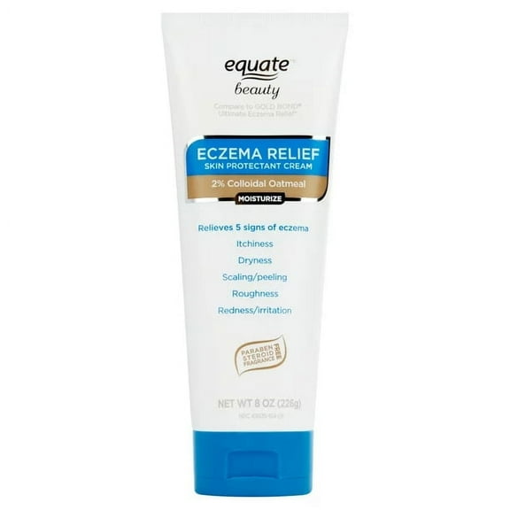 Equate Eczema Relief Skin Protection Cream with 2% Colloidal Oatmeal, 8 oz, Compare to Gold Bond® Ultimate Eczema Relief®