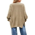 thumbnail image 3 of Automne Couleur Unie Manches Longues Pull en Maille avant, 3 of 4