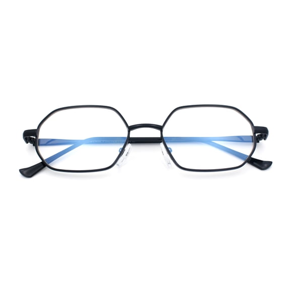 Hipster Metal Octagonal Double Bridge Blue Light Filtering Computer Glasses