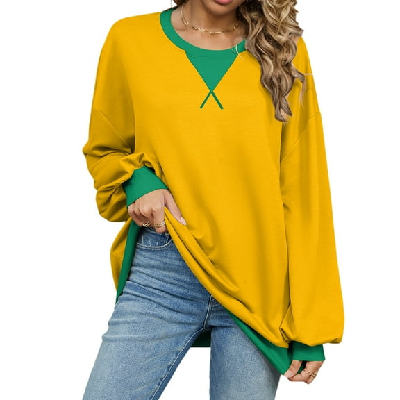 Womens Long Sleeve T Shirts Yellow L