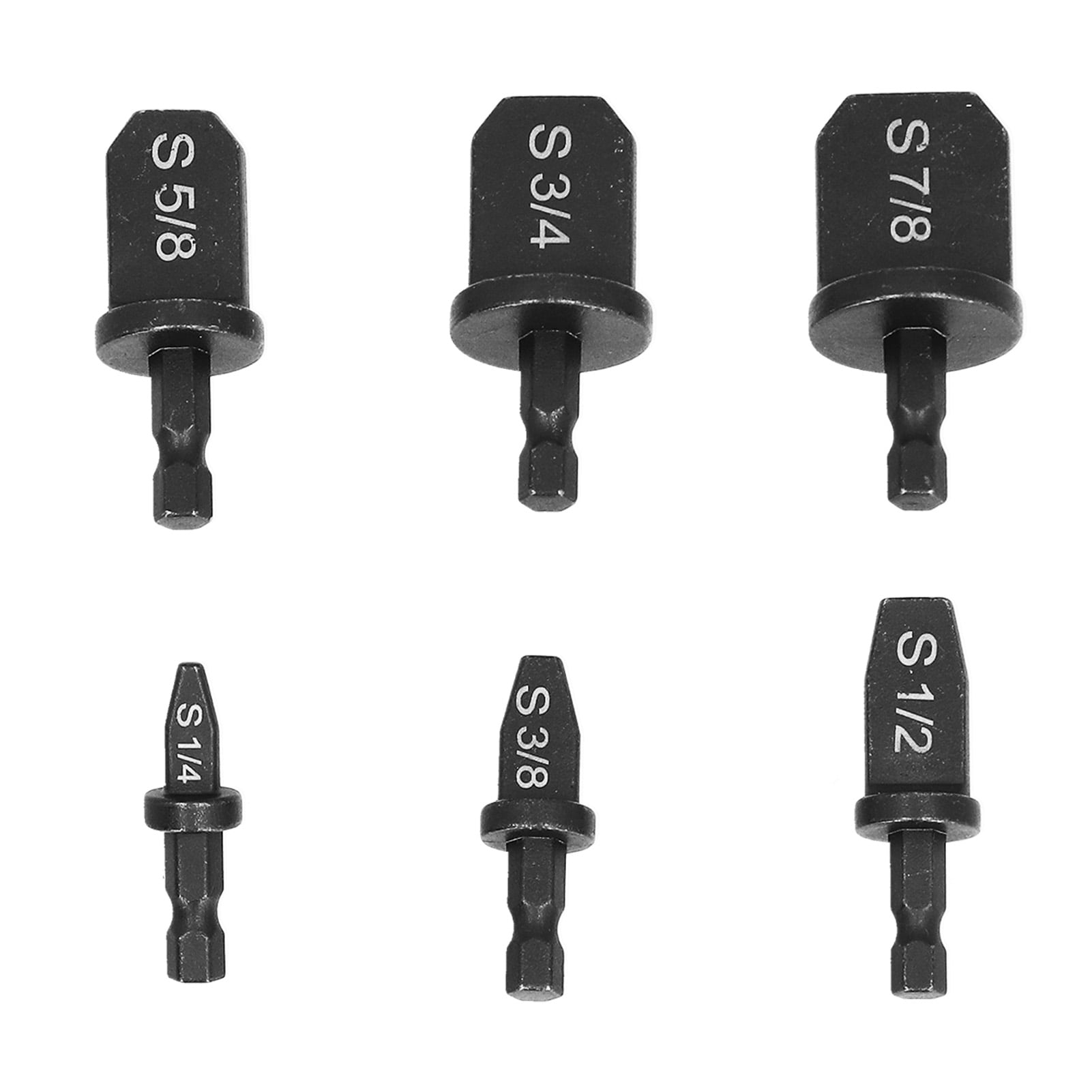 HVAC Tools, Swaging Tool Drill Bit Set Copper Pipe Flaring Tool 6Pcs