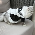 thumbnail image 3 of Pet Outfit Comfortable Universal Cotton Cat Pet Maid Lace Dress for Kitty, 3 of 8