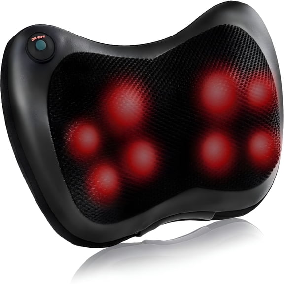 XIRQI Shiatsu Back and Neck Massager with Heat, Deep Tissue Massage Pillow for Back, Shoulders, Legs, Feet, Body Muscles Kneading