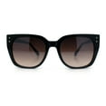 thumbnail image 6 of Womens Glitter Trim Oversized Cat Eye Luxe Plastic Sunglasses Black Pink - Brown, 6 of 8