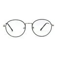 thumbnail image 1 of Classy 90s Optical Quality Round Metal Rim Blue Light Flitering Computer Glasses Silver Black, 1 of 4