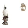 thumbnail image 1 of Escultura de pareja de loros de resina, figura abstracta de animal, adorno decorativo creativo para interiores, para escritorio, mesa, centro de mesa,, 1 of 8