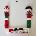 thumbnail image 3 of Yuarrent Manija de puerta de Navidad, 3 uds., mangas con patrón de muñeco de nieve navideño, fundas protectoras lavables, accesorios para Kits de decoración para fiestas Tipo 1, 3 of 6