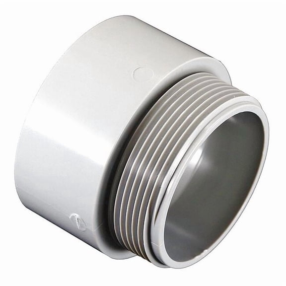 Cantex Conduit Fitting Adapter, 3 in, Threaded, PVC, PVC Coated 5140110