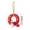 Q, variant on Snowman Letter A Ornaments, Red Alphabet Personalized Christmas Ornaments Initial Pendants with Snowflake Berry for Xmas Tree Wreath DIY Gift