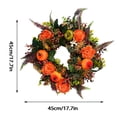 thumbnail image 2 of Halloween Decoración 2024 Corona de peonías de Acción de Gracias, corona decorativa de Halloween, corona de otoño, hoja de arce, puerta de ratán, armario colgante(Buy 2 save 10%), 2 of 3