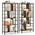 thumbnail image 1 of Gymax 2PCS 61'' 5-Tier Bookshelf w/Metal Frame 2 Anti-Tipping Devices for Living Room, 1 of 10