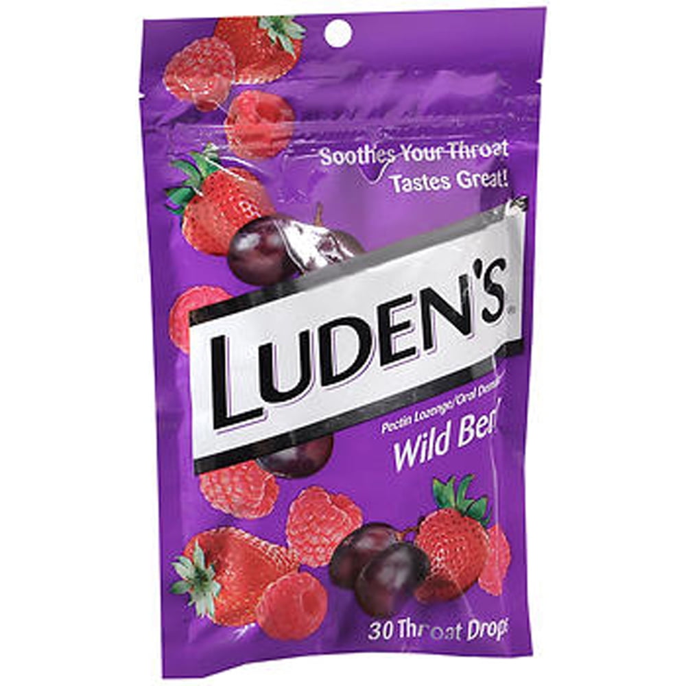 Luden's Wild Berry Throat Drops, 30 Count