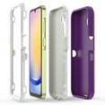 thumbnail image 6 of TASHHAR Samsung Galaxy A36 5G Case with Screen Protector Military Grade Heavy Duty 3 in 1 Shockproof Durable for Galaxy A36 5G Phone - Purple+White, 6 of 6