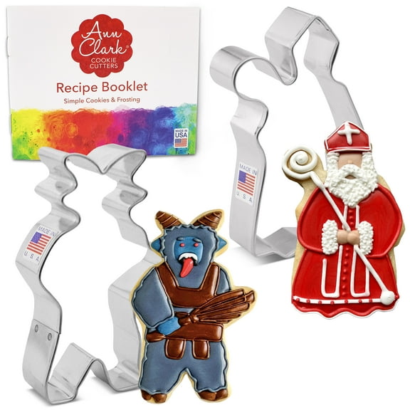 Christmas Folklore 2-Pc. Cookie Cutter Set Made in the USA by Ann Clark, Krampus, Saint Nicholas