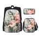 thumbnail image 1 of Disketp Tropical With Flamingos Mochila Estampada de Gran Capacidad con Lonchera y Estuche, Set de 3 Piezas para Estudiantes, 1 of 7