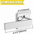 thumbnail image 5 of Heavy Duty Square Single Dummy Door Lever Polished Chrome Decorative Non-Turning Half-Dummy Door Handles for Closet or French Doors(Exposed Screws,1 Pack), 5 of 14