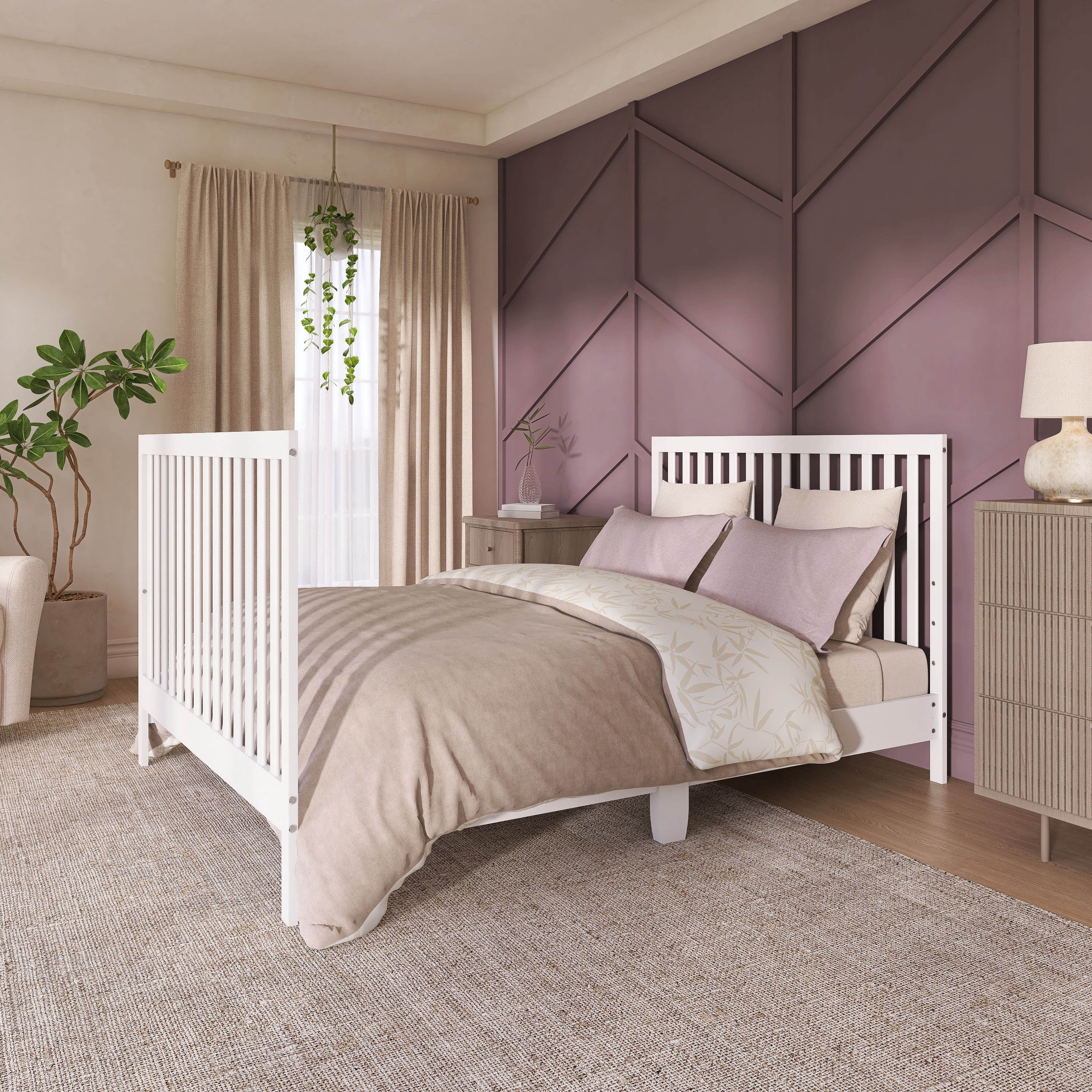 Nursery Bundle, Dream On Me Synergy MOD Crib in White and Crib & Toddler Mattress Bundle