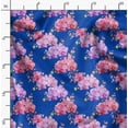 thumbnail image 2 of Soimoi Blue Rayon Fabric Leaf Floral Decor Fabric Printed Yard 56 Inch Wide, 2 of 6