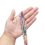 Cousin DIY 5-Strand Rainbow Seed Bead and Rondelle Necklace, 35 in, Adult Unisex