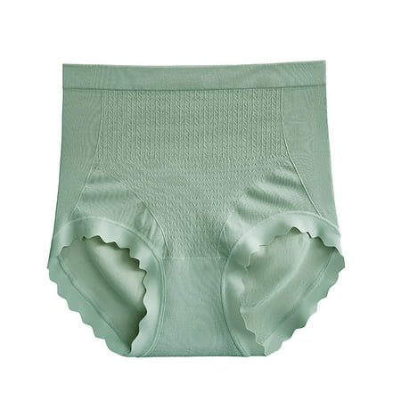 Clearance! womens panties panties for women Women s Solid Color High Stretch Plus Size Seamless Butt Lift Pure Cotton Bottom Crotch Soft Material Sexy Underwear Clearance sales Green