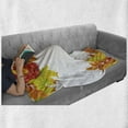 thumbnail image 6 of Rowan Soft Flannel Fleece Blanket, Autumn Branches Border Design with Ashberries and Dried Leaves Graphic, Cozy Plush for Indoor and Outdoor Use, 60" x 80", Yellow Orange Lime Green, by Ambesonne, 6 of 6