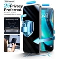thumbnail image 2 of Protector de pantalla UltraGlass Ultra Top 9H+ Glass para iPhone 13 Pro Max Privacy, paquete de 2, 2 of 8