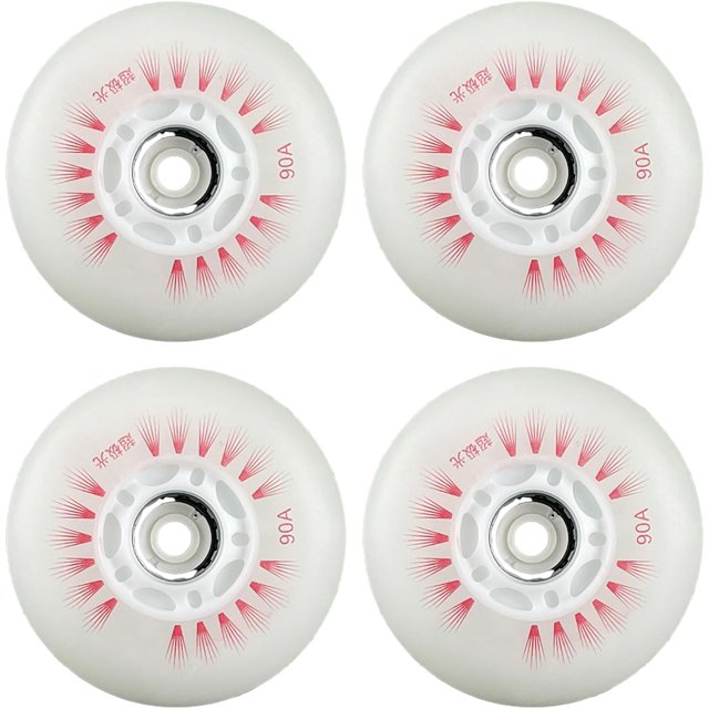 QWQJ 4 Pcs Roue de Remplacement Lumineuse pour Patin à Roulettes Extérieur avec LED