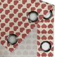 thumbnail image 4 of Ambesonne Valentine Grommet Curtain, Vibrant Red Hearts, 50" x 72", Ivory Dark Coral, 4 of 6