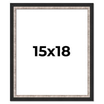 15x18 Frame Silver Real Wood Picture Frame Width 1.25 Inches | Interior Frame Depth 0.75 Inches |