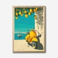 thumbnail image 3 of Mediterranean Vespa & Lemon Tree by the Sea Modern Canvas Wall Art, 3 of 10