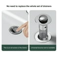 thumbnail image 5 of HIBIBUD No-Tool Install Sink Drain Stopper,Sink Stopper,Kitchen Drain Stopper,Universal 1.1"-1.58" Fit,Rustproof Brass Core,Clog Prevention Hair Catcher,Modern Design for Bathroom/Kitchen Sinks, 5 of 7