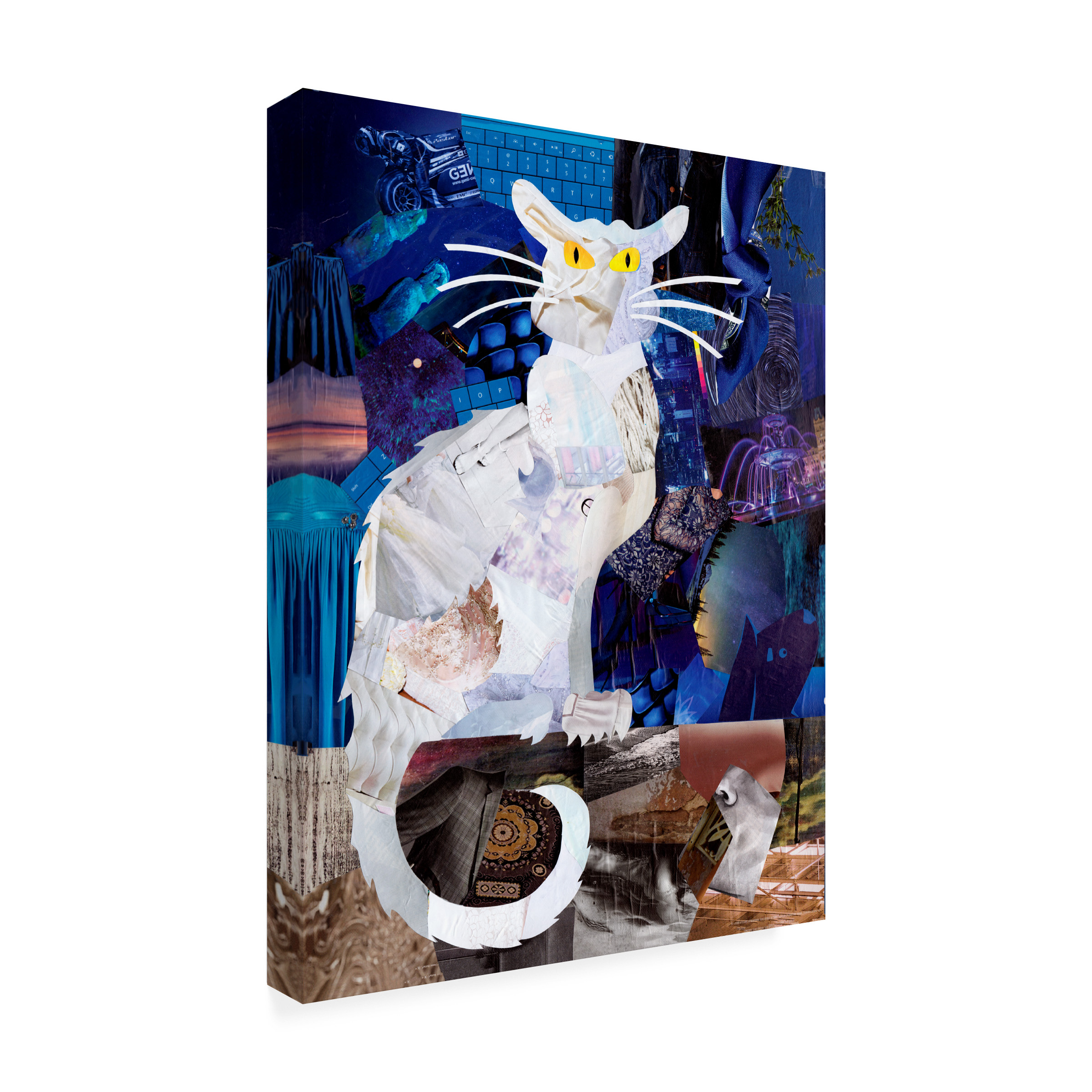 Trademark Fine Art 'Le Chat Blanc' Canvas Art by Artpoptart