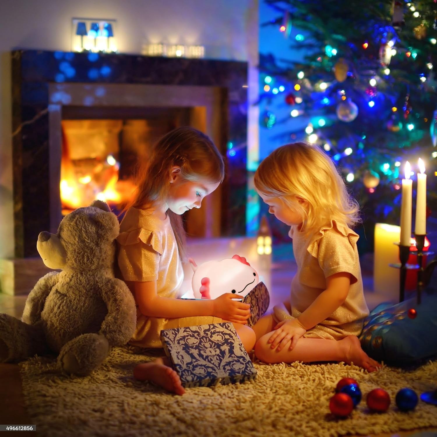 Night Light for Kids - 3-Level Dimmable Silicone Lamp, USB-C Rechargeable Nursery Light with Auto-Off Timer for Bedroom & Breastfeeding