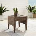 thumbnail image 2 of Crosley Furniture Capella Modern PE Wicker / Rattan Outdoor Side Table in Brown, 2 of 9
