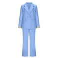 thumbnail image 6 of Women Suits 2 Piece Set Business Casual Dressy Oversized Blazer Jacket Wide Leg Dress Pantsuits Work Formal Outfits, XXL, 6 of 7