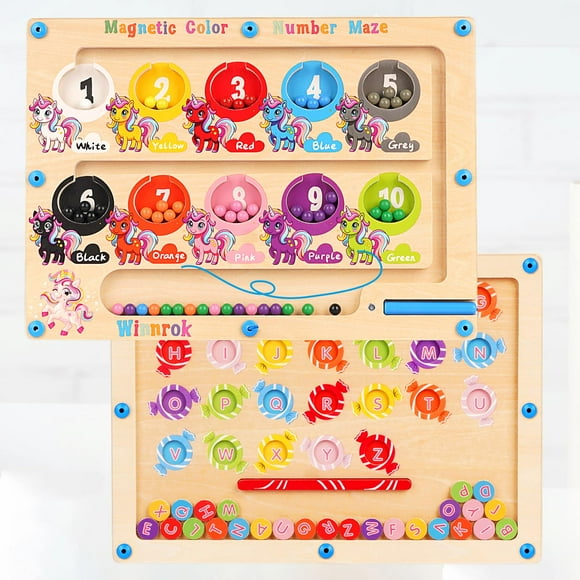 Juguete Montessori Magnetic Maze Winnrok 2 en 1 para niños de 3 a 5 años
