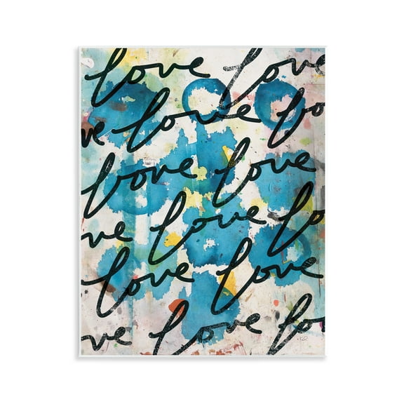 Stupell Industries Urban Love Pattern Typography Painting Unframed Art Print Wall Art, 11 x 14