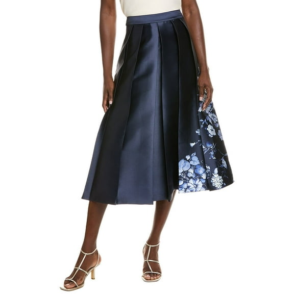 Kay Unger womens  Beatrice Tea-Length Skirt, 12, Blue