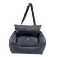 thumbnail image 3 of Asiento de coche para perros, portador de viaje, jaula nido, casa, cálido, portátil con y correa, caja cómoda, asiento elevador , negro Salvador Cubierta de asiento de coche de los portadores, 3 of 8