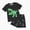 O02-Green, variant on Kaprioy Little Boys Short Sleeve Pajamas Sets Toddler Cotton Pjs Kids Sleepwears Boys Summer Clothes