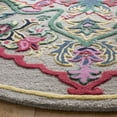 thumbnail image 3 of SAFAVIEH Bellagio Rio Floral Wool Area Rug, Dark Gray/Multi, 5' x 5' Round, 3 of 11