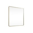 thumbnail image 5 of Elegant Decor Soft corner metal square mirror 42x42 inch in Brass, 5 of 10
