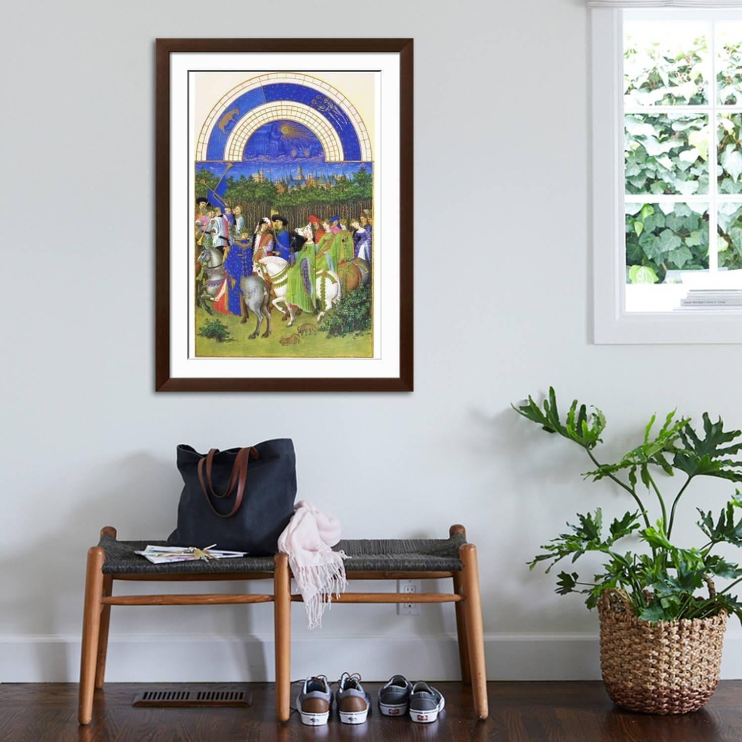 Le Tres Riches Heures Du Duc De Berry - May Framed Art Print by Paul Herman & Jean Limbourg, 24" x 36", Sold by Art.com