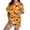 F-Orange, variant on Miorin Under $14 Women Halloween Print Pajama Set Short Sleeve Button Down 2-Piece Sleepwear Soft Pjs Lounge Sets Casual Matching Set Loungewear, L