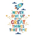 thumbnail image 3 of Adhesivo de pared con la colorida frase inspiradora «Nunca te rindas, 3 of 4