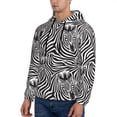 thumbnail image 2 of Hoodies for Men - Zebra Couple cute print Long Sleeve Comfrt Men'S Fashion Hoodies & Sweatshirts, Sweatshirts for Men Hoodies Pullover Clothing Clothes with Pouch, 2 of 7