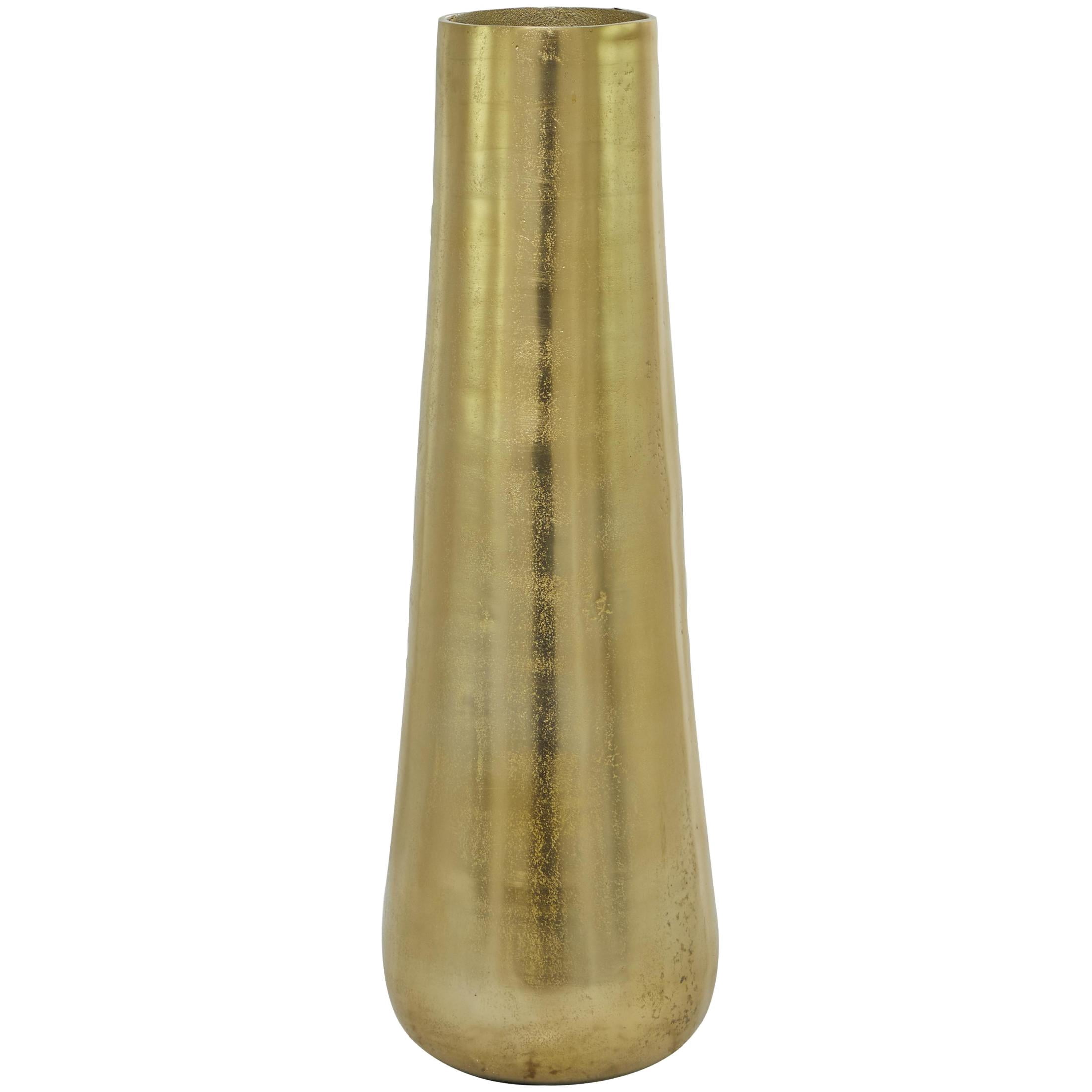 DecMode 31" Gold Aluminum Metal Vase