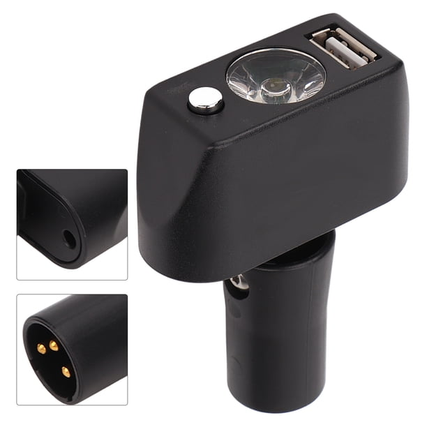 Luz para silla de ruedas eléctrica Cabezal XLR de 3 pines Carga USB Ángulo ajustable LED Controlador de iluminación para silla de ruedas eléctrica para Jiu Yuan para BEIZ para Anggrek Otros